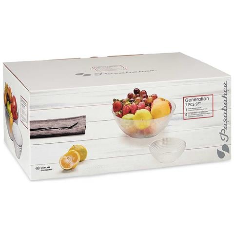 Set Di 7 Ciotole In Vetro. 27x16,5x40,5 Cm. Colore Trasparente - Foto 2