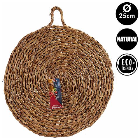Sottopentola Per Verdure Rotondo Da 25 Cm. 25x1,5x25 Cm. Colore Marrone - Foto 2