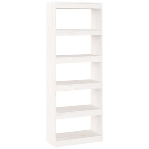 Lusso Casadino -  Libreria/divisorio Bianco 60x30x167,5 Cm In Massello Di Pino - Foto 1