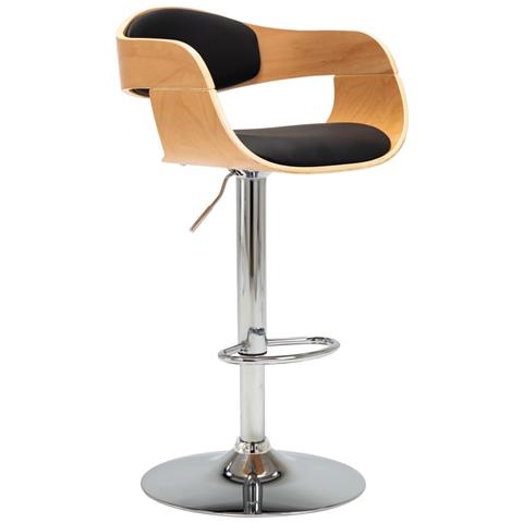 Sedie Da Bar 2 Pz Nere In Legno Piegato E Similpelle - Foto 2