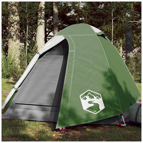 Tenda da Campeggio a Cupola per 2 Persone Verde Impermeabile - Foto 1