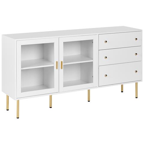 Credenza Espositiva In Vetro Milora 160 Cm Bianco - Foto 2