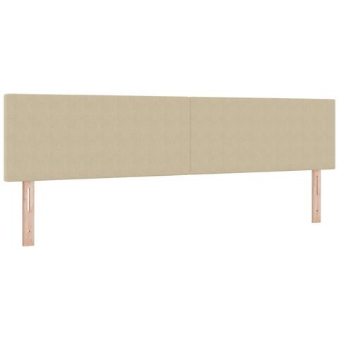 Testata letto design semplice verde chiaro grigio 200 cm in tessuto corduroy - Foto 1