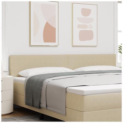 Testata letto design semplice verde chiaro grigio 200 cm in tessuto corduroy - Foto 2