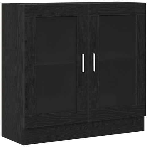 Mobile per libri Nero Rovere 82,5x30,5x80 cm in legno ingegnerizzato - Foto 1