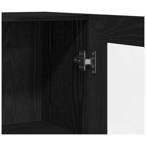 Mobile per libri Nero Rovere 82,5x30,5x80 cm in legno ingegnerizzato - Foto 9