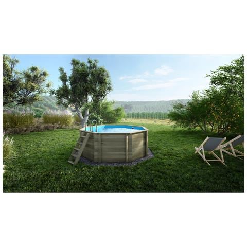 Piscina In Legno Coral 3.25x3.25 - H. 1.18 M Autoportante - Foto 1