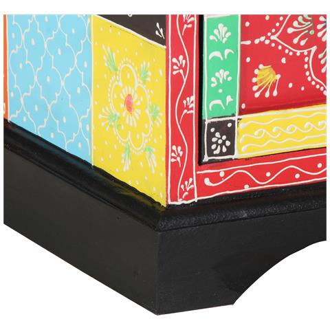 Mobile TV  Multicolore 80x35x50 cm in Legno Massello di Mango - Foto 9