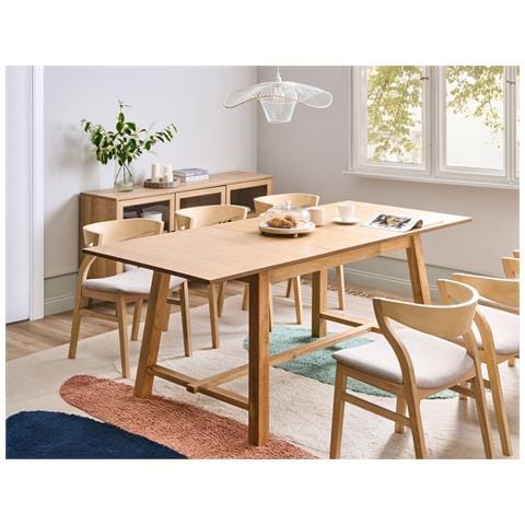 Tavolo Da Pranzo Estensibile Barnes Frassino Chiaro 160/200 Cm 90 Cm - Foto 1