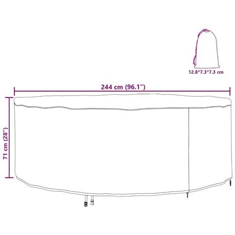 Copertura per mobili da esterno 244 x 244 x 71 cm - Foto 9