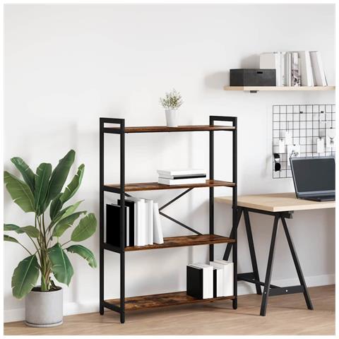 Libreria Rovere fumo 80 x 30 x 118 cm Legno multistrato - Foto 2