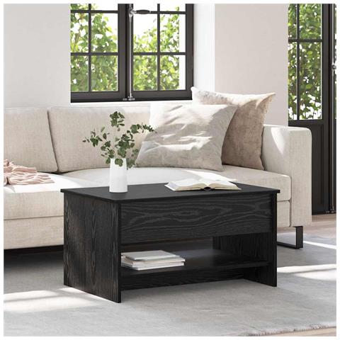 Tavolino da salotto Rovere nero 80 x 50.5 x 41.5 cm - Foto 2