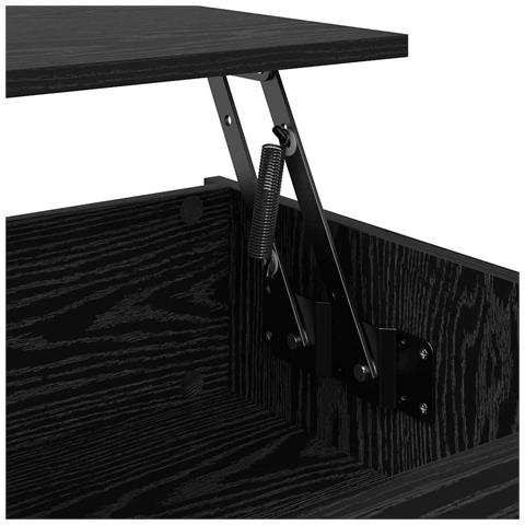 Tavolino da salotto Rovere nero 80 x 50.5 x 41.5 cm - Foto 9