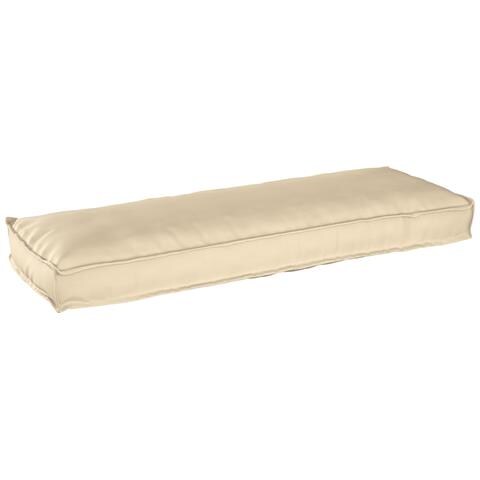 Cuscino per panca pallet Beige 120 x 40 x 8 cm Tessuto Oxford - Foto 1