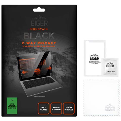 Protezione Schermo Per Macbook Pro 16"" Anti-spia Fissaggio Magnetico, Nero Transparente - Foto 2