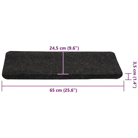 Tappetini Autoadesivi per Scale 30 pz Antracite 65x24,5x3,5 cm - Foto 9