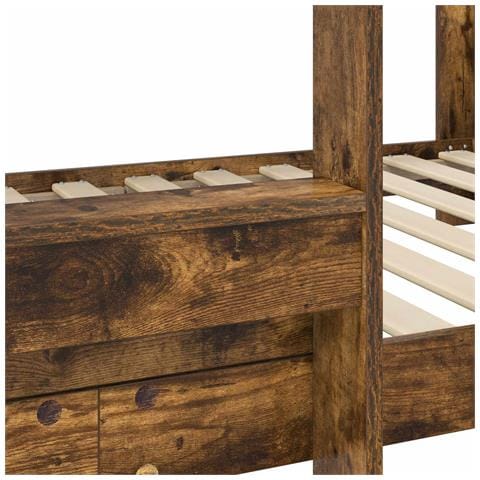 Letto a Castello per Bambini Rovere fumé 100 x 190 cm - Foto 9