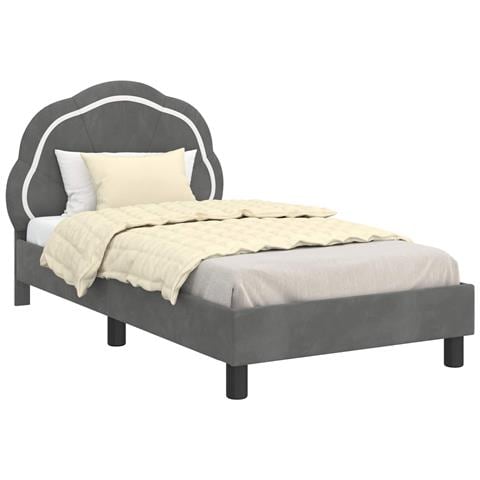Struttura letto bambini con testata Grigio scuro 80 x 160 cm - Foto 1
