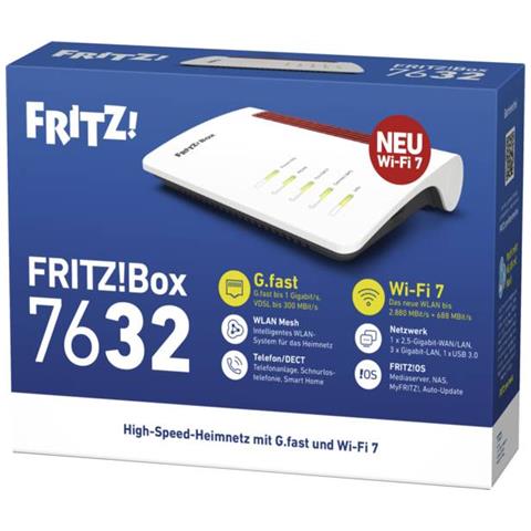 Box 7632 router wireless Gigabit Ethernet Dual-band (2.4 GHz / 5 GHz) 5G Bianco - Foto 2
