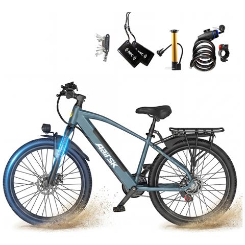 Bicicletta Elettrica S800- 26 Pollici E-bike 250w Batteria Rimovibile 36v10ah Autononomia 30-60km Con Ripiani - Foto 1