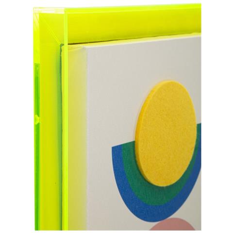 Stampa Su Tela Pop Art Modello B Con Cornice Giallo Fluo - Foto 2
