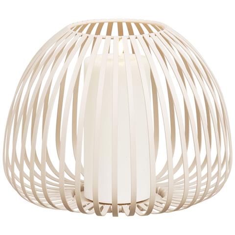 Lanterna Stoense In Metallo Beige A Fasce Ø25x20 Cm - Foto 2