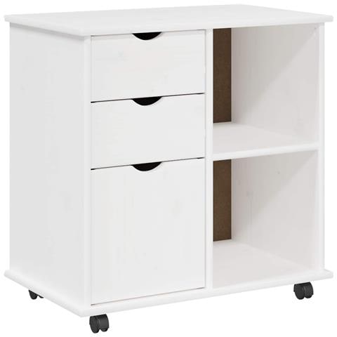 Mobile con Ruote con ruota Bianco 63,5 x 39 x 65,5 cm - Foto 1