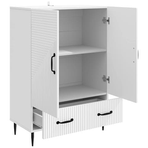 Credenza Bianco Lucido 66 x 34,5 x 95 cm Legno ingegnerizzato - Foto 2