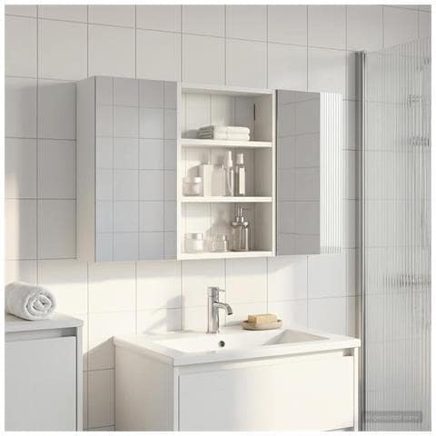 Set di Armadi da Bagno con lo scaffale 3 pcs 100 x 10,5 x 50 cm - Foto 2