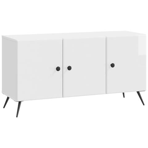 Mobile TV Bianco Lucido 99 x 34,5 x 50 cm Legno ingegnerizzato - Foto 1