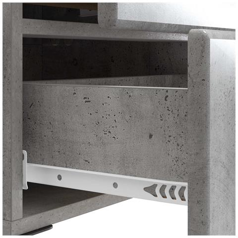 Armadio da Notte 2 pcs Grigio Cemento 43 x 34,5 x 47,5 cm - Foto 9
