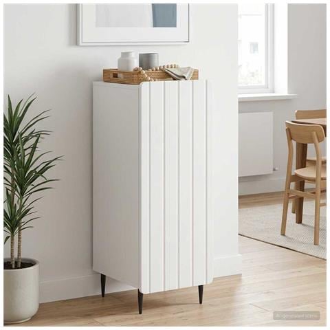 Credenza Bianco 34,5 x 33 x 92 cm Legno ingegnerizzato - Foto 2