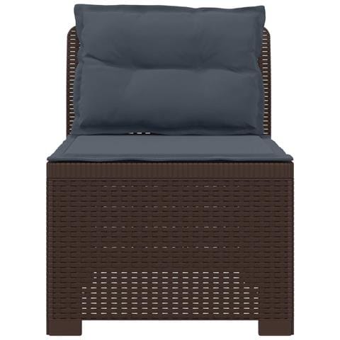 Divano da Giardino a 1 Posto con Cuscini Aspetto Rattan PP - Foto 2
