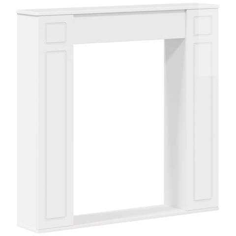 Cornice per camino Bianco Lucido 100 x 20 x 100 cm - Foto 1