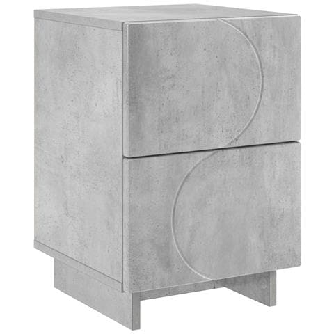Armadio da Notte Grigio Cemento 33,5 x 34,5 x 50 cm - Foto 1