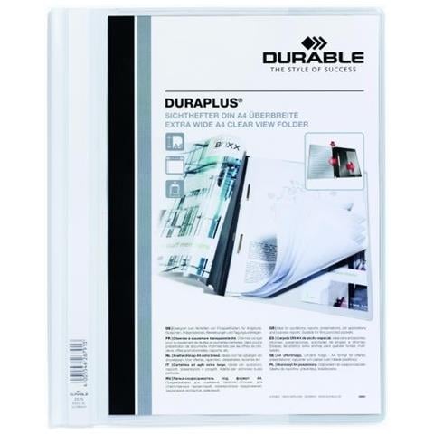 confezione da 25 pezzi - cartellina a4 ad aghi personalizzabile bianco duraplus 2579 - Foto 2