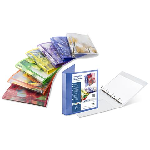 Raccoglitore Personalizzabile Myto Ti 4 Anelli Ø17 mm Formato A4 Blu - Foto 1