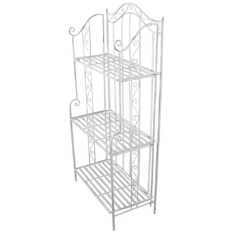 Flavienne - Scaffale 3 Piani Stile Provenzale In Ferro Verniciato - Foto 3