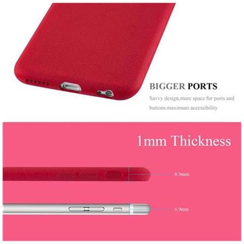 Custodia Compatibile Con Apple Iphone 6 / Iphone 6s In Frost Rosso - Coperchio Protettivo In Silicone Tpu Flessibile - Foto 9