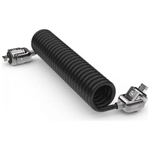 Dual Head Coiled Cable Keyed Lock - Blocco cavo di sicurezza - Foto 2