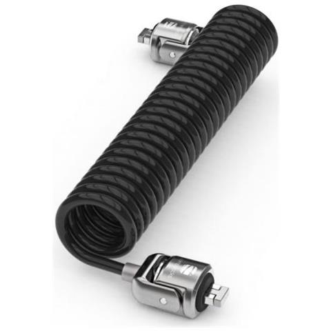 Dual Head Coiled Cable Keyed Lock - Blocco cavo di sicurezza - Foto 3