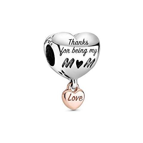 Ciondolo A Formare Di Cuore ""love You Mum"", 1.68 Cm, Multicolore - Foto 1