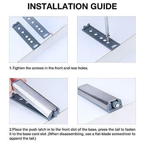 Push-to-open Door Catture 10 Pacchetti Armadio Spinta Magnetica Cattura Fermo Di Rilascio Per La Cucina Armadio Porta Chiusura Gabinetto Push Open Tocco Spinta Chiudi Cassetto Opener Armadio Chiusura Closer - Foto 4