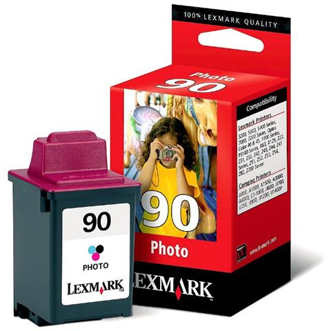 12A1990 Cartuccia Ink Originale Nera Ciano Chiaro Magenta Chiaro per Jetprinter 3200/5000 / Optra Color 40/45 / P706 Capacità 450 Pagine - Foto 2