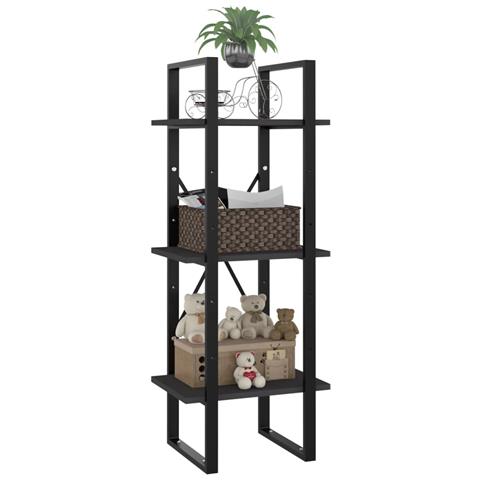 Libreria a 3 Ripiani Grigia 40x30x105 cm in Legno Multistrato - Foto 2