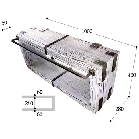 Mobili Bagno Lavabo Sottolavabo Lbbw (100x28 Cm A= 40 Cm, Bianco) - Foto 3
