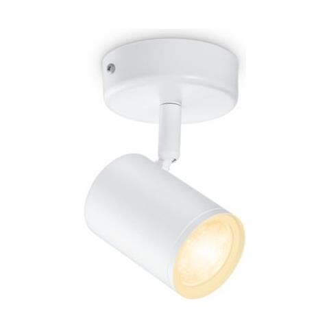 Applique Da Soffitto Led Dimmerabile Cct 4.9w Un Faretto Imageo Wiz Nero 123x80x105 Mm Metallo - Foto 1