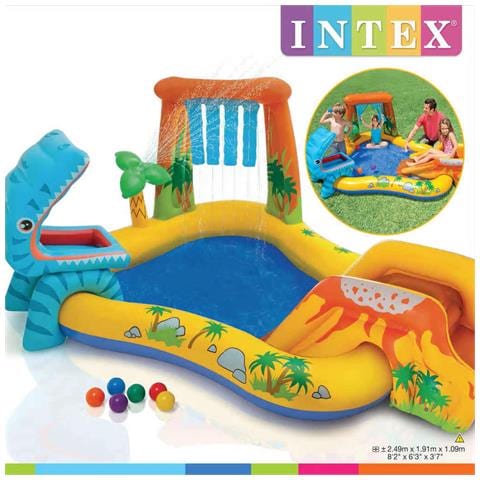Piscina Gonfiabile Dinosaur Play Center 249x191x109 Cm 57444np - Foto 1