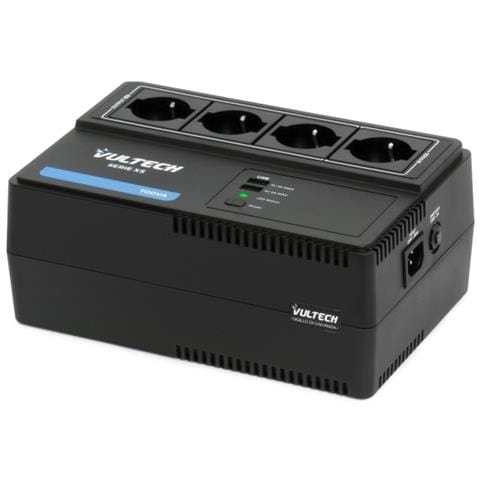 UPS700VA-XS - Gruppo di continuità 700VA 4x Bipasso /Schuko + 2x USB - Foto 1