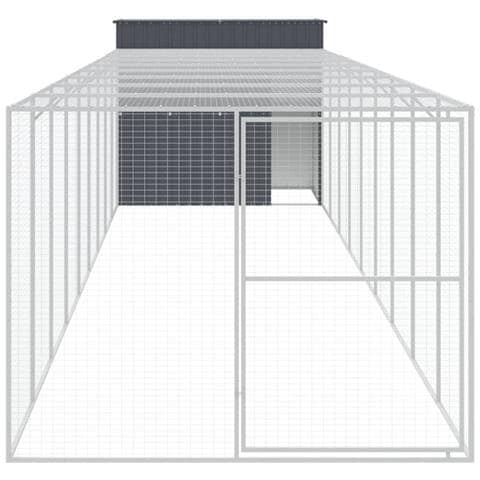 Casetta Cani Con Corsa Antracite 214x1069x181cm Acciaio Zincato - Foto 2